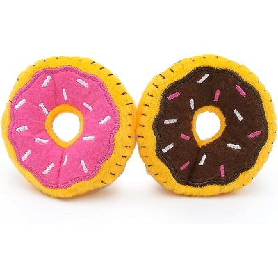 ZippyClaws Catnip Cat Toys - Mini Donutz 2 Pack, Interactive Indoor Kitty Toys, Chasing, and Scratching, Unique Novelty Plush Toys for Kittens & Cats