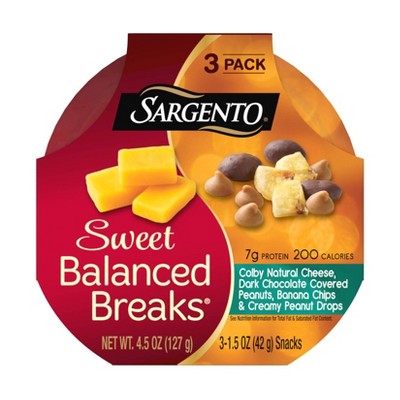 Sargento Sweet Balanced Breaks Colby Cheese, Dark Chocolate Covered ...