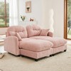 Chenille Upholstery Cloud Modular Sectional Sofa Bed with Ottoman, Ottoman, Tufted Backrest, Ergonomic Cushions - 2 of 4