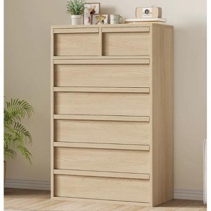 Nasitip 7 Drawer Dresser, Modern Chest of Drawers with Storage, Wooden Dresser Organizer for Bedroom, Living Room, Natural Oak - 1 of 4