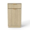 Syemin Decorative Storage Cabinets 10-Gallon Tilt-Out Trash Cabinet, Wooden Garbage Recycling Cabinet, Kitchen Organizer, Brown, 19"*13.8"*34.3" - 4 of 4