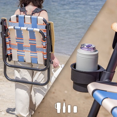 Multicolor Aluminum Folding Beach and Camping Chair with Cushions