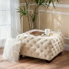 Piper Tufted Square Ottoman Bench - Christopher Knight Home - 2 of 4