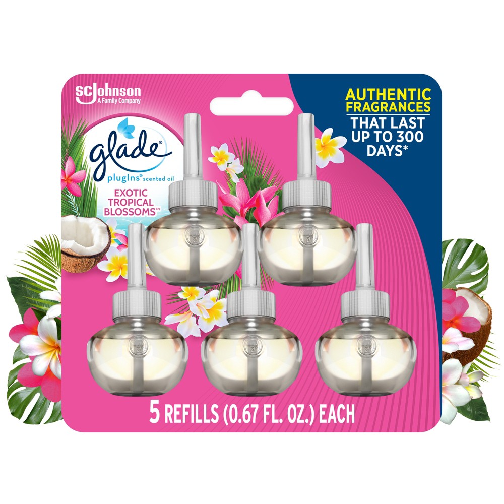 Photos - Air Freshener Glade PlugIns Scented Oil  Refills - Exotic Tropical Blossoms 