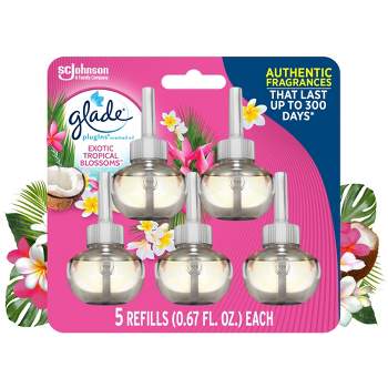Glade PlugIns Scented Oil Air Freshener Refills - Exotic Tropical Blossoms - 3.35oz/5pk