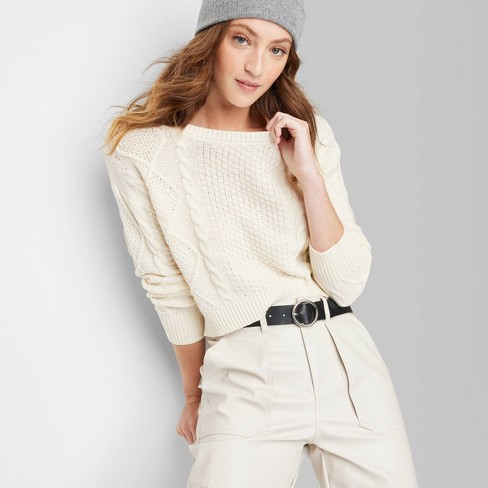 Wild fable cropped sweater sale