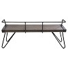 LumiSource Stefani Industrial Bench Antique Metal: Rectangle, Metal Frame, Seats 2, No Upholstery - 4 of 4