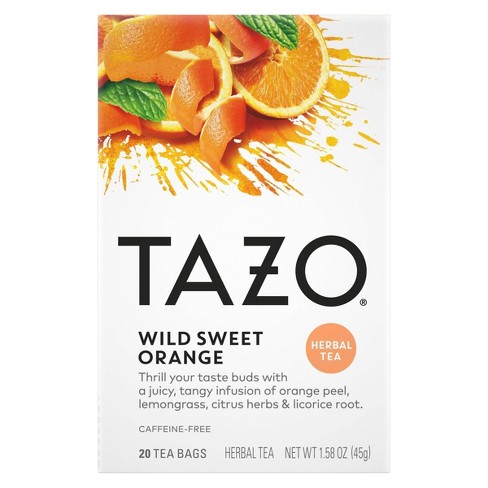 Tazo Wild Sweet Orange Caffeine Free Herbal Tea 20ct Target