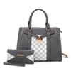 MKF Collection Christine Circular Print Vegan Leather Satchel Bag for Women with Matching Wallet by Mia K - 2 of 4