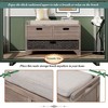 Okak Storage Ottoman Bench with Soft Removable Cushion Storage Footrest Stool Shoe Bench with Removable Basket & 2 Drawers for Entryway, White Washed - 4 of 4
