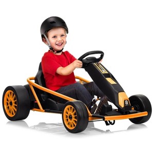 24V Go Kart for Kids 8-13, 8.1MPH High Speed with Dual 300W Motors for Drifting,9Ah Battery, 155lbs Max Load, with Music - 1 of 4