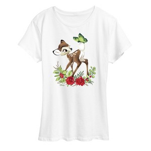 Women's - Disney - Christmas Botanical Butterfly Short Sleeve Graphic T-Shirt - 1 of 4