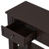 Kumasinova 55.4" Narrow Console Table with Drawers&Storage Shelf,Entryway Table with Metal Handles,Sofa Table with Poplar Legs for Living Room,Foyer - 3 of 4