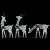 VidaXL Christmas Reindeer Family 106.3 in.x2.8 in.x35.4 in. White Cold White Mesh - 4 of 4