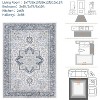 Boho Area Rug - Washable Low Pile Vintage Floral Rug with Non-Slip Backing for Living Room, Bedroom Dining Room - 2 of 4