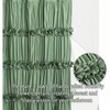 Light Green Ruffle Shower Curtain, Vintage Bow Tie Bath Curtain, 72 Wx 72 H, Ruched Microfiber with 12 Buttonholes - 2 of 4