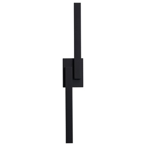 C Cattleya 30in. Black Dimmable 26W LED Outdoor Wall Lantern Sconce with Frosted Glass - 1 of 4