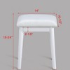 FONTOI 31.3"W Vanity Table and Stool Set with Built-in Mirror Spacious Drawers and Cushioned Stool for Bedroom Dressing Room, White, 31.3"*15.8"*30" - 4 of 4