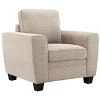 Sapphtopaz Modern Accent Chair with Track Armrest Upholstered Bedroom Chair with Slightly Tapered Leg Soft Single Chair for Living Room, Bedroom - 3 of 4