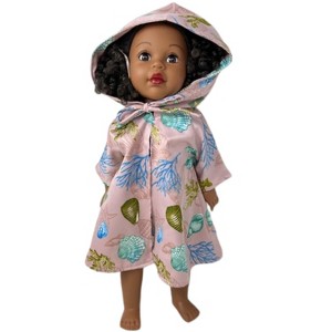 Doll Clothes Superstore Handmade Bathing Suit with Shell Print Cover-Up for 18-Inch Girl Dolls - 1 of 4