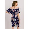 Hello Miz Women's Fitted Ruffle Off Shoulder Maternity Dress - 3 of 4