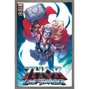 Trends International Marvel Thor: Love and Thunder - Mighty Thor Comic Framed Wall Poster Prints - 1 of 4