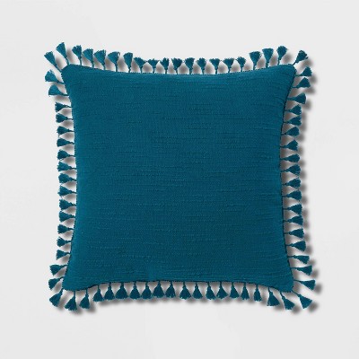 Euro Textured Slub Tassel Decorative Throw Pillow - Threshold™