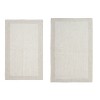 Luxury Reversible Bathroom Rugs Set, Washable Rug, Soft Cotton Extra Soft and Absorbent bath Rug, Non-Slip Bath Mat Set, 2 Pcs Set(M+L), Ivory - 2 of 4