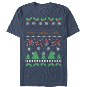 Men's Lost Gods Ugly Christmas Mustache T-Shirt - 1 of 3