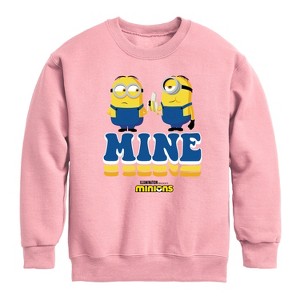 Boys' - Despicable Me Minions - Mine Mine Mine Graphic Long Sleeve Fleece Sweatshirt - 1 of 3