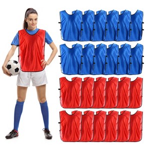 Unique Bargains Adullt's Team Athlete Sports Soccer Football Training Scrimmage Vest - 1 of 4