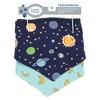 Luvable Friends Dog Reversible Pet Dog and Cat Bandana Bibs 2pk, Banana Space, One Size - 2 of 4