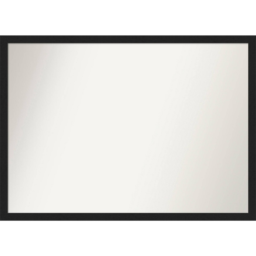 Photos - Wall Mirror 40" x 29" Non-Beveled Grace Brushed Metallic Black Narrow  - Am