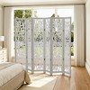 Spassway Rustic Folding Wood Room Divider Vintage Freestand Privacy Screen for Room Seperation Living Room Bedroom Office Room - 4 of 4