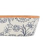 Blue Floral Suzani Oval Planter Pot Terracotta by Foreside Home & Garden - 4 of 4