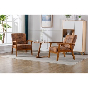 NicBex Accent Chair Set of 2 with Side Table Mid Century Modern Lounge Chair Comfy Chair Arm Chair for Living Room - 1 of 4