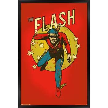 Trends International DC Comics - The Flash - VIntage Framed Wall Poster Prints