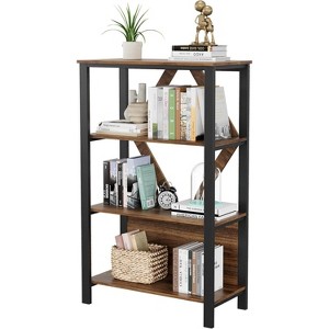 3-Tier Led Book Shelf, Bookcase with Open Display Shelves, Freestanding Bookshelf, for Home Office Living Room, Grey - 1 of 4