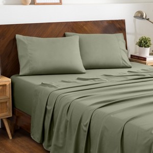 4 Piece Bed Sheet Set with Envelope Pillowcases - Ultra Soft - Bare Home - 1 of 4