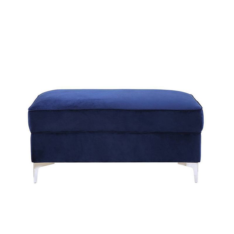 45&#34; Bovasis Velvet Ottoman Blue - Acme Furniture, 5 of 7