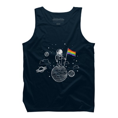 Adult Design By Humans Astronaut Rainbow Flag Space Pride By Avocato Tank Top