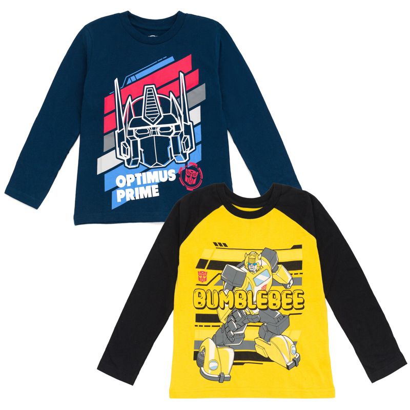 Transformers Optimus Prime Bumblebee 2 Pack T-Shirts Toddler to Big Kid, 1 of 7