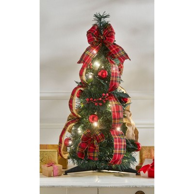 BrylaneHome Fully Decorated Pre-Lit Pop-Up Christmas Tree