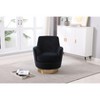TOAOTBNBO Oversized Swivel Accent Chair with Ergonomic Rounded Armrests, Barrel Chair with Gold Stainless Steel Base Sofa Chair for Hotel - 4 of 4