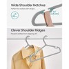 50-Pack Plastic Hangers with Wide Shoulder Notches, 0.16" Slim Space Saving Closet Organizers for Coats Dresses - 3 of 4