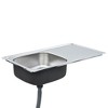 vidaXL Kitchen Sink with Strainer and Trap Stainless Steel - 4 of 4