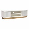 Rene Modern Scalloped TV Stand for TVs up to 65" White/Bronze - CosmoLiving by Cosmopolitan - image 4 of 4