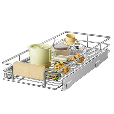 LOVMOR Pull Out Cabinet Organizer with Wooden Handle