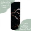 Elanze Designs Marbled Pattern Black Red 20 ounce Stainless Steel Travel Tumbler - 3 of 4