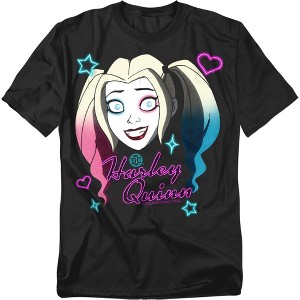 Harley Quinn Animated Series Harley Head Adult T-Shirt - 1 of 4